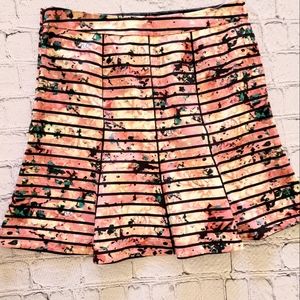 Banana Republic Floral Striped Skirt Sz 10